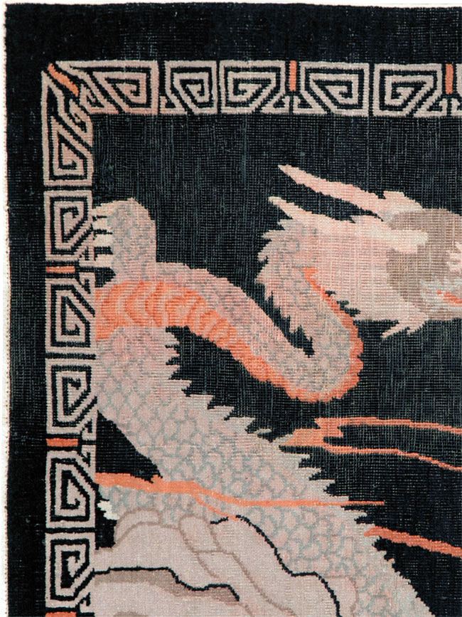 Vintage Chinese Deco Rug, No.25897 - Galerie Shabab