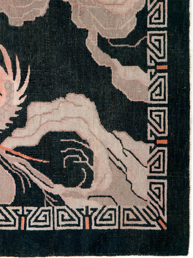 Vintage Chinese Deco Rug, No.25897 - Galerie Shabab