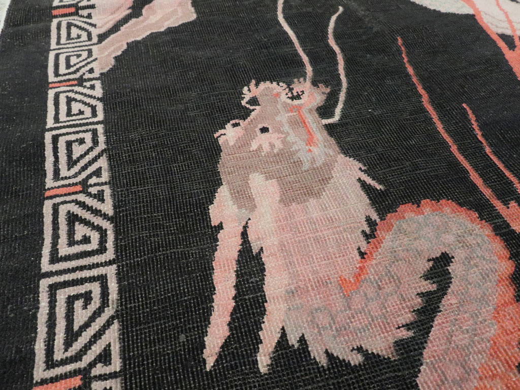 Vintage Chinese Deco Rug, No.25897 - Galerie Shabab