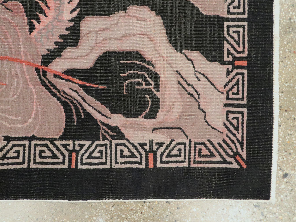 Vintage Chinese Deco Rug, No.25897 - Galerie Shabab