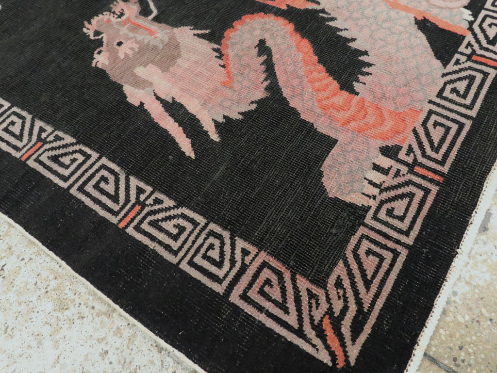 Vintage Chinese Deco Rug, No.25897 - Galerie Shabab