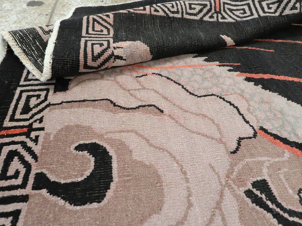 Vintage Chinese Deco Rug, No.25897 - Galerie Shabab