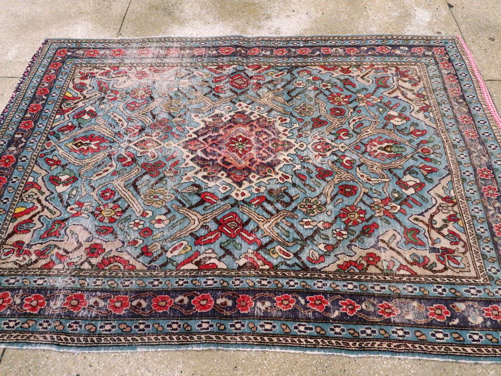 Vintage Persian Hamadan Rug, No.25915 - Galerie Shabab