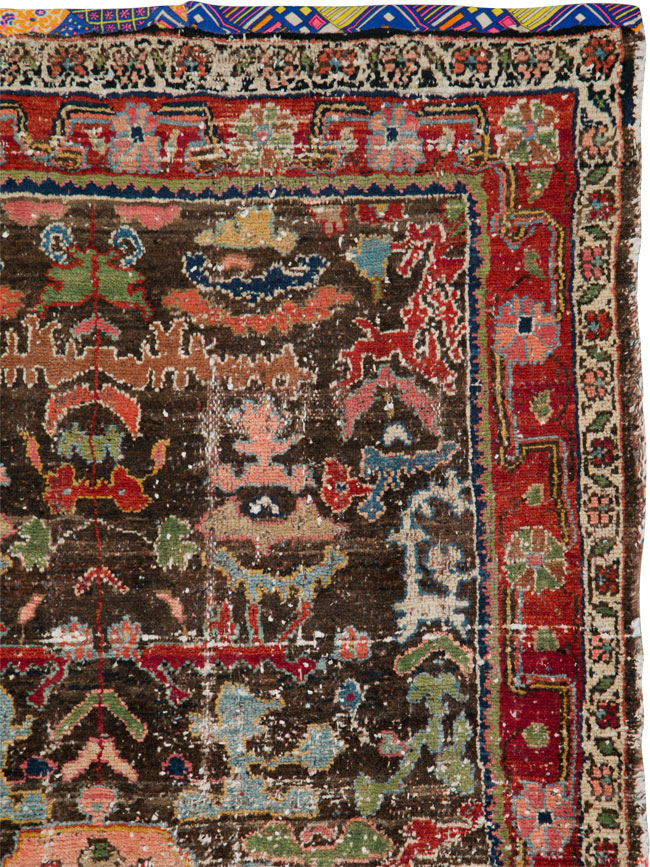 Vintage Persian Hamadan Distressed Rug, No.25920 - Galerie Shabab