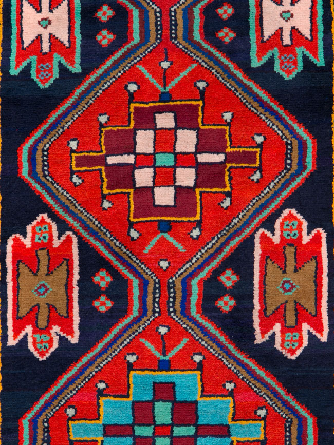 Vintage Persian Hamadan Rug, No.25936 - Galerie Shabab