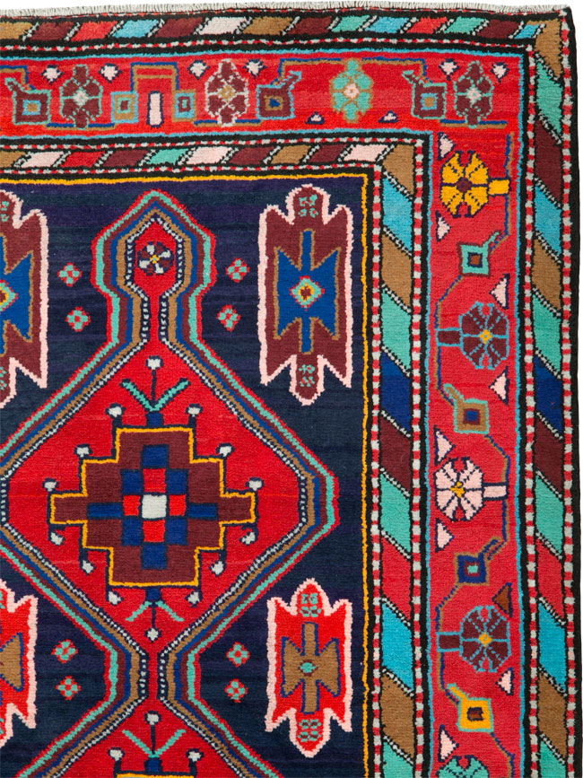 Vintage Persian Hamadan Rug, No.25936 - Galerie Shabab