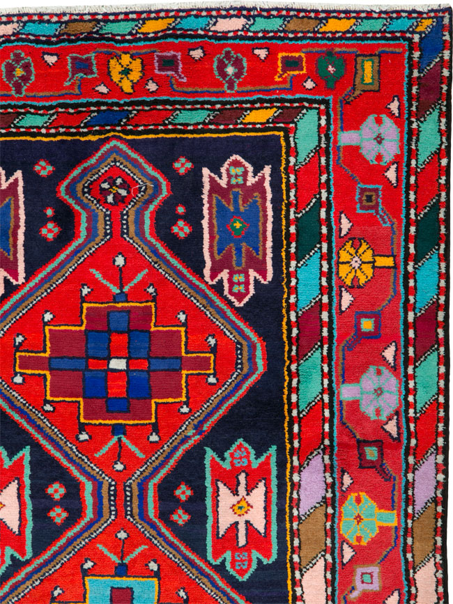 Vintage Persian Hamadan Rug, No.25936 - Galerie Shabab