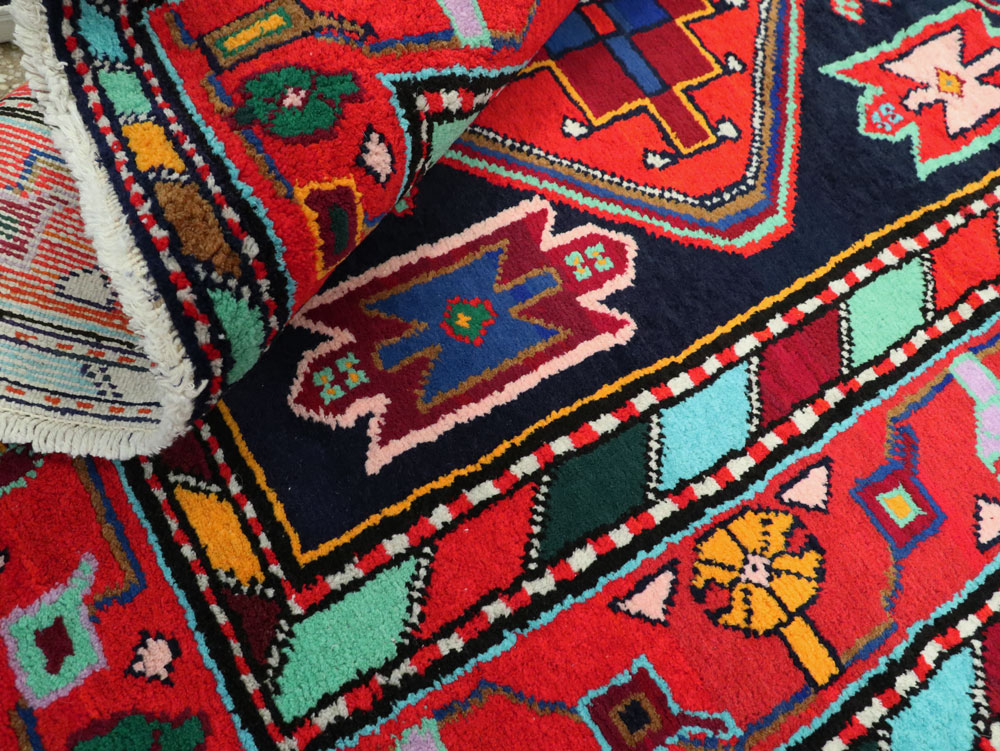 Vintage Persian Hamadan Rug, No.25936 - Galerie Shabab