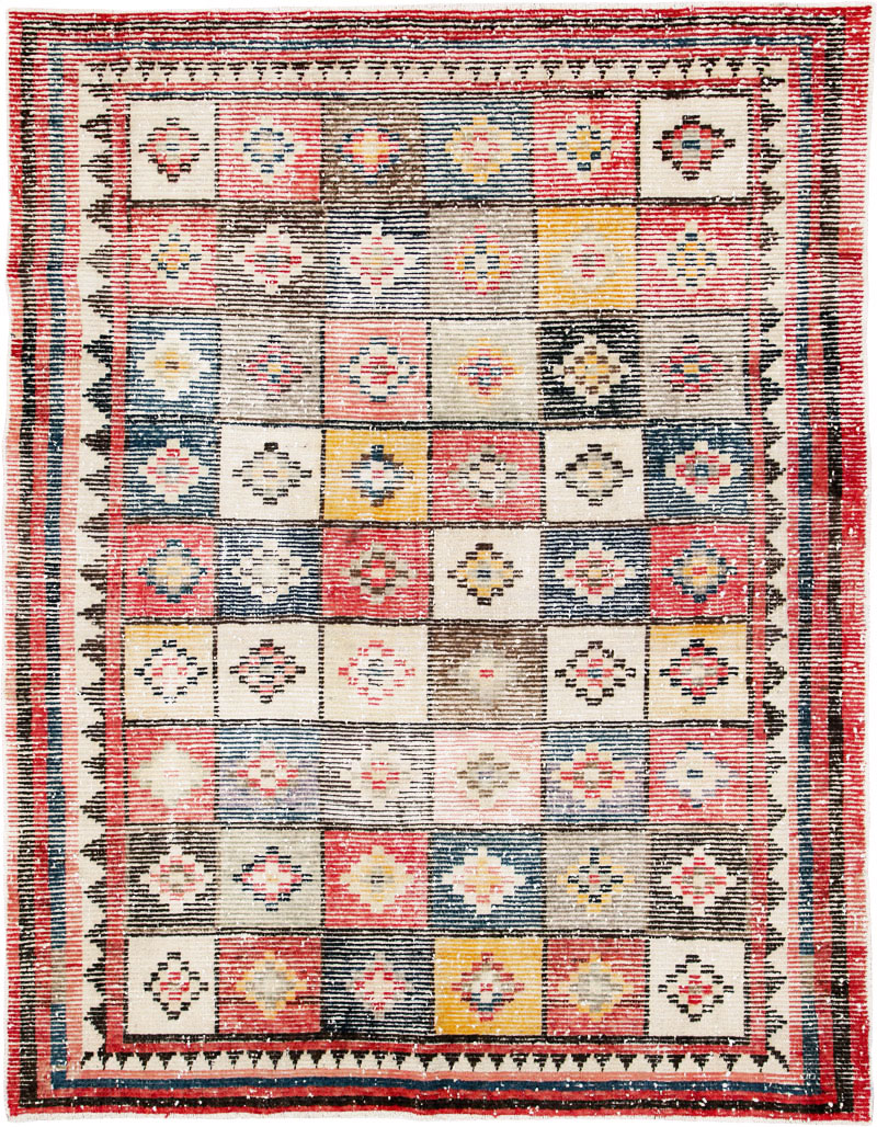 Vintage Persian Gabbeh Rug, No.25937 - Galerie Shabab
