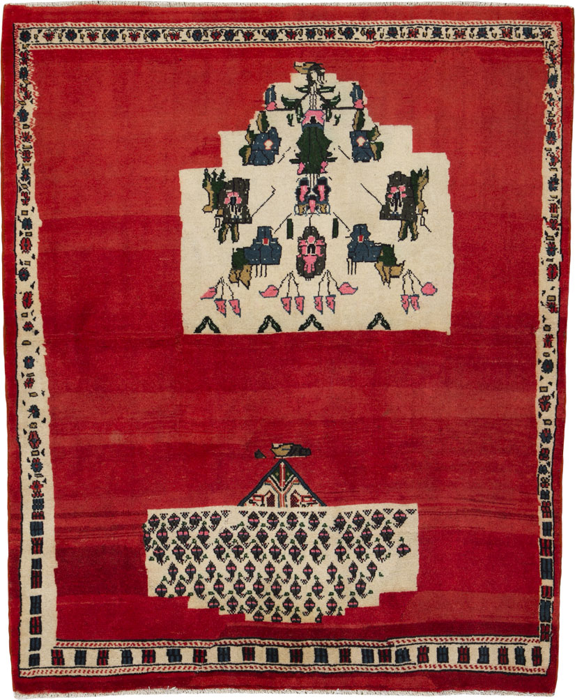 Vintage Persian Mahal Rug, No.25938 - Galerie Shabab
