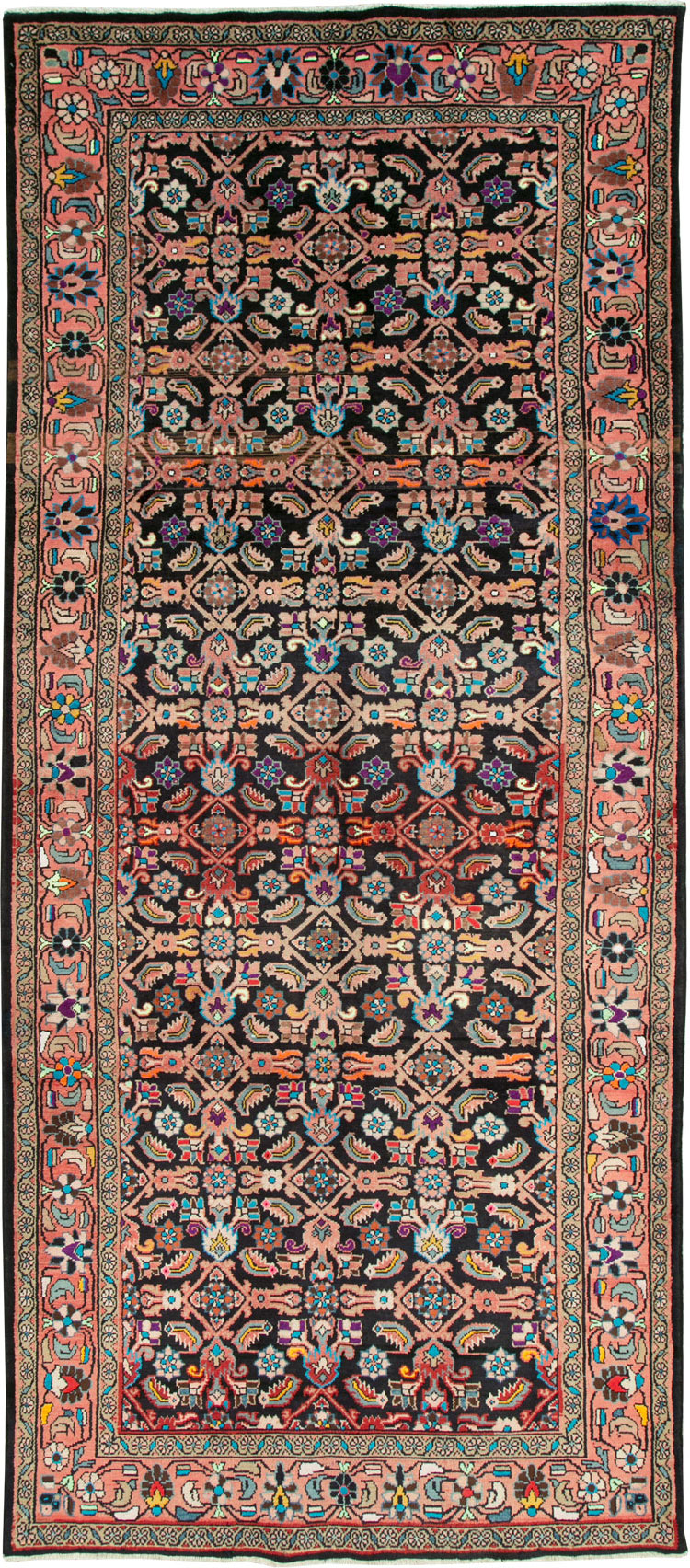 Vintage Persian Mahal Gallery Carpet, No.25943 - Galerie Shabab