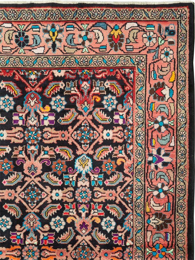 Vintage Persian Mahal Gallery Carpet, No.25943 - Galerie Shabab
