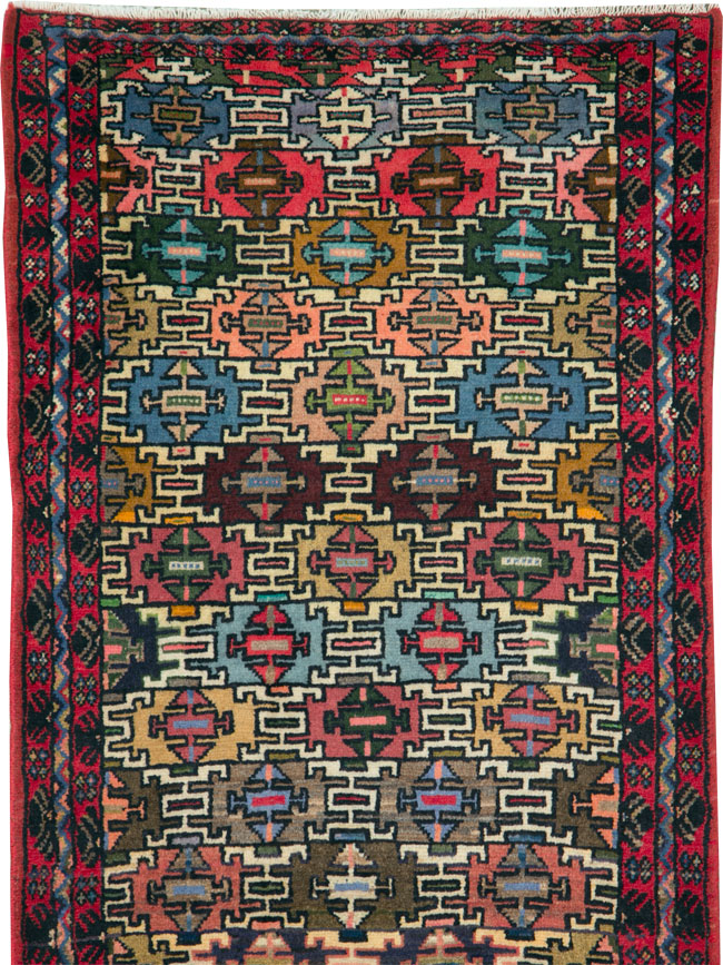 Vintage Persian Hamadan Runner, No.25945 - Galerie Shabab