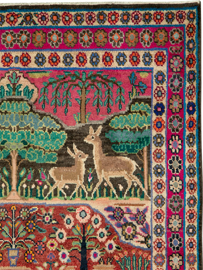 Vintage Persian Hamadan Rug, No.25948 - Galerie Shabab