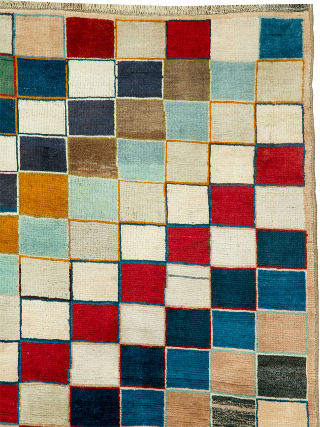 Vintage Persian Gabbeh Deco Rug, No.25950 - Galerie Shabab