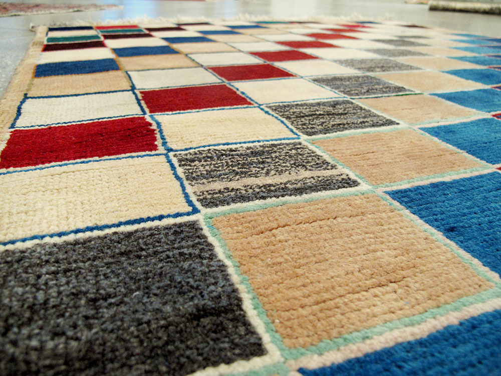 Vintage Persian Gabbeh Deco Rug, No.25950 - Galerie Shabab