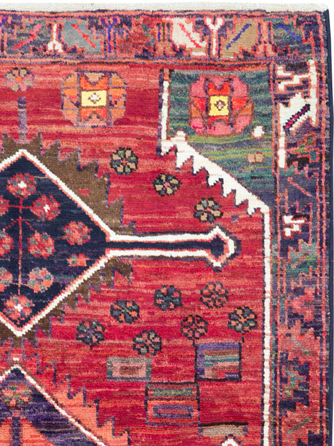 Vintage Persian Kurd Throw Rug, No.25956 - Galerie Shabab