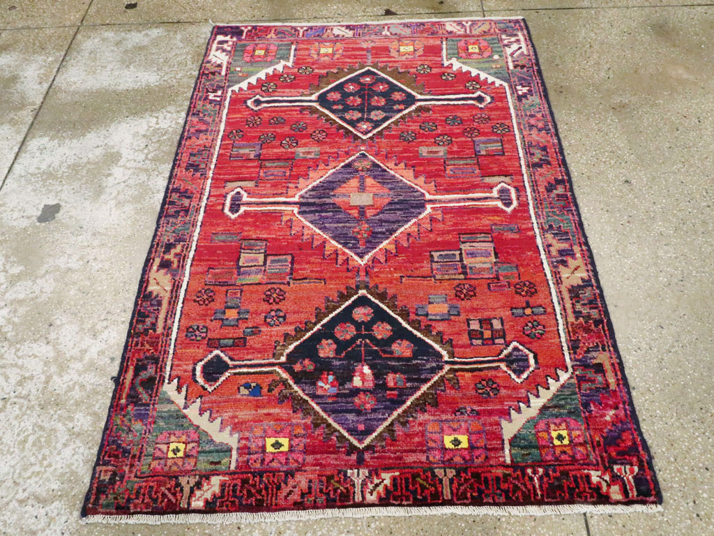 Vintage Persian Kurd Throw Rug, No.25956 - Galerie Shabab