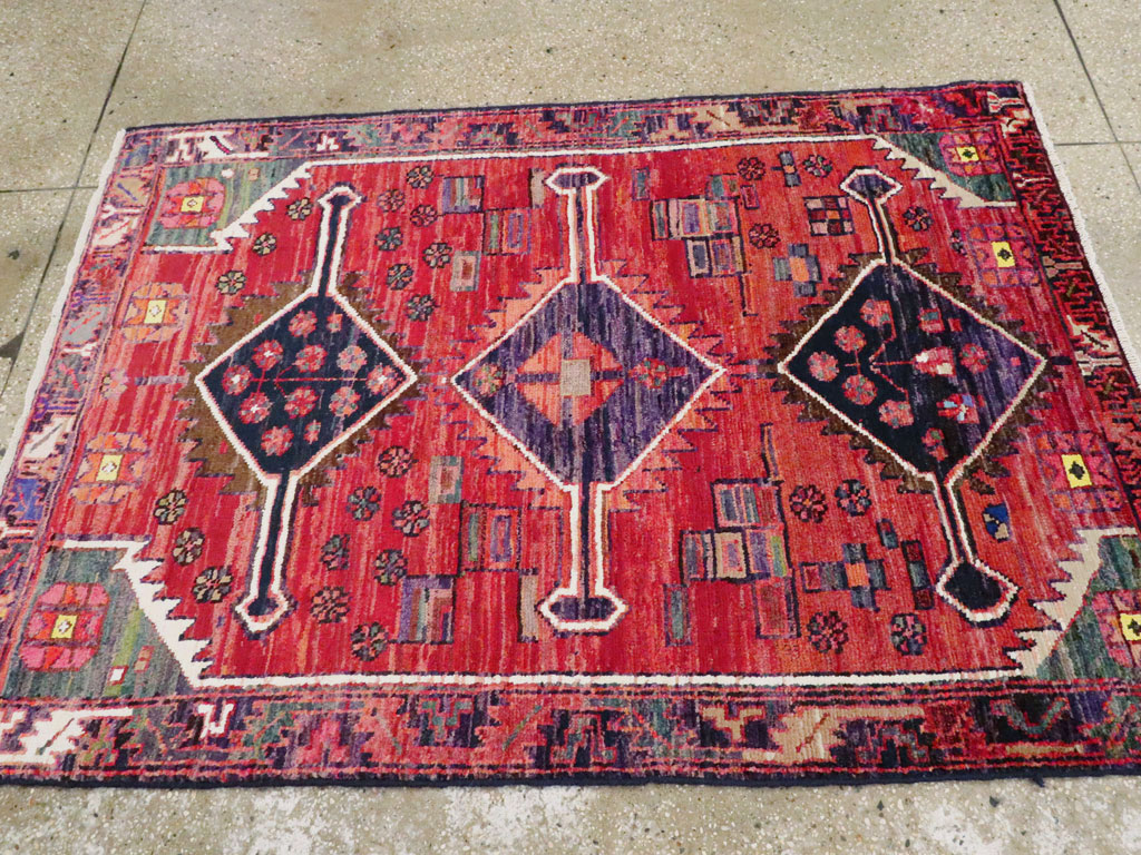 Vintage Persian Kurd Throw Rug, No.25956 - Galerie Shabab