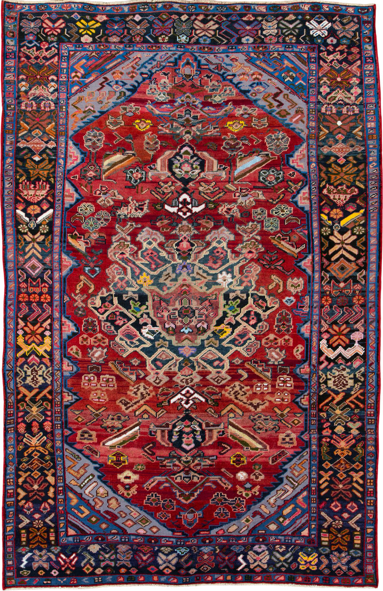 Vintage Persian Bakhtiari Rug, No.25968 - Galerie Shabab