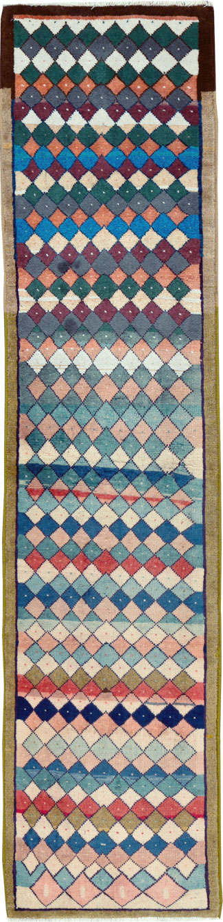 Vintage Persian Mahal Runner, No.25976 - Galerie Shabab