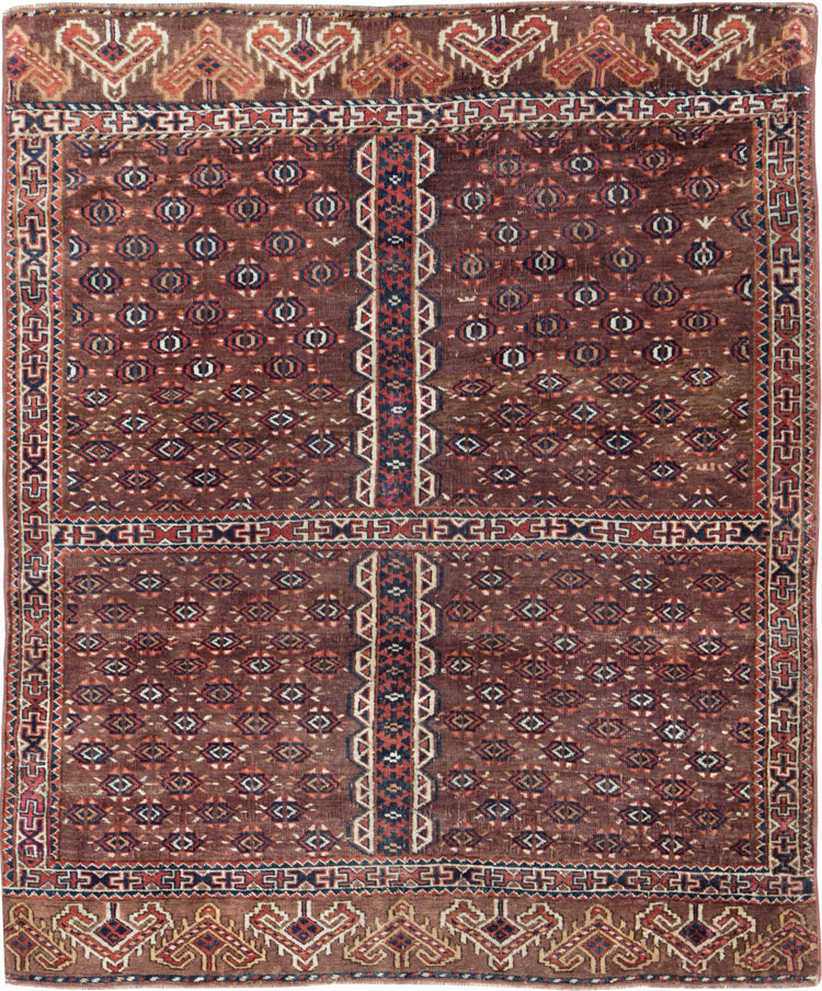 Antique Central Asian Tekke Tribal Accent Rug, No.25991 - Galerie Shabab