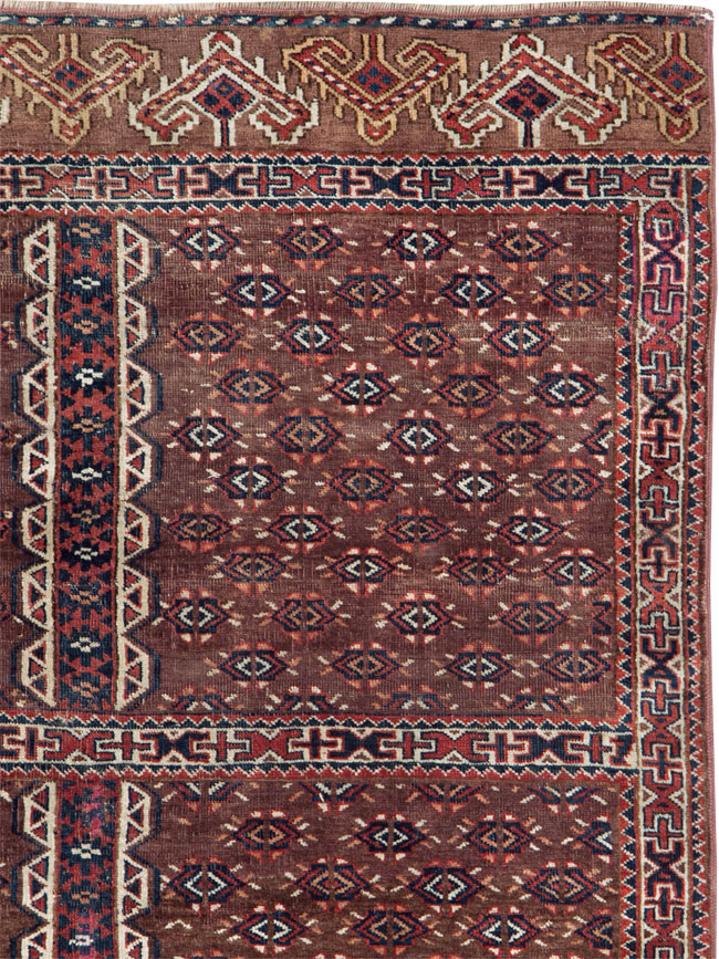 Antique Central Asian Tekke Tribal Accent Rug, No.25991 - Galerie Shabab