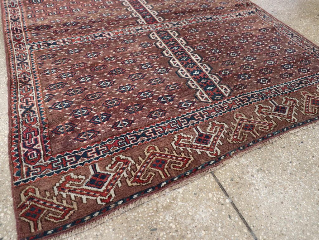 Antique Central Asian Tekke Tribal Accent Rug, No.25991 - Galerie Shabab