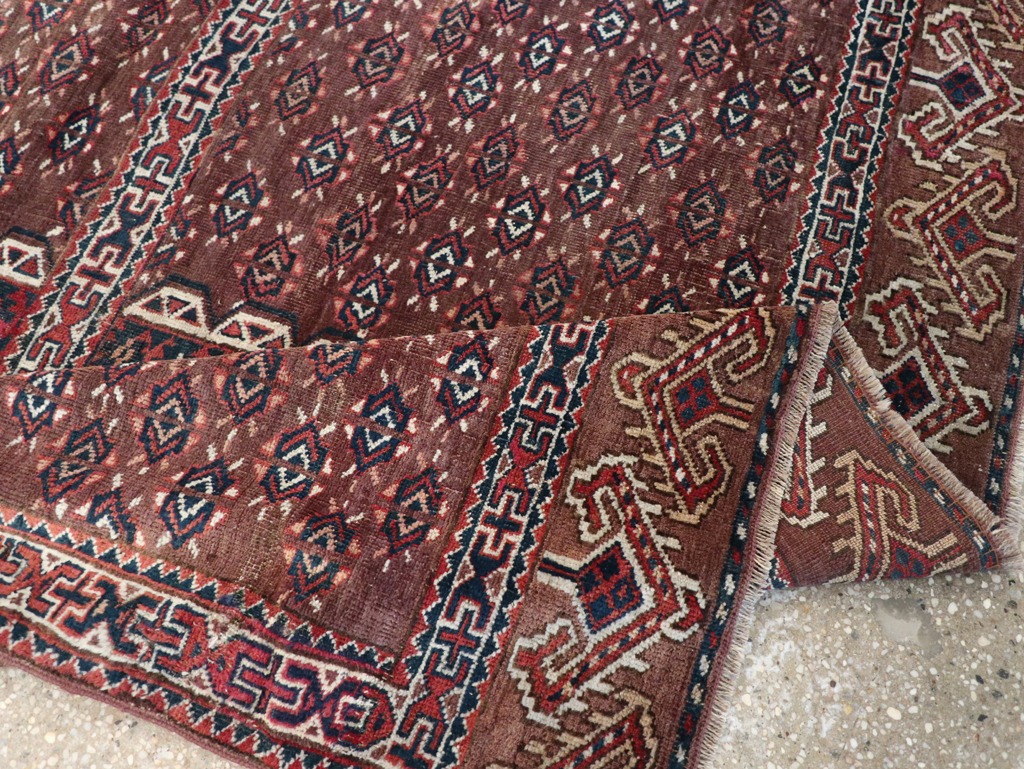 Antique Central Asian Tekke Tribal Accent Rug, No.25991 - Galerie Shabab