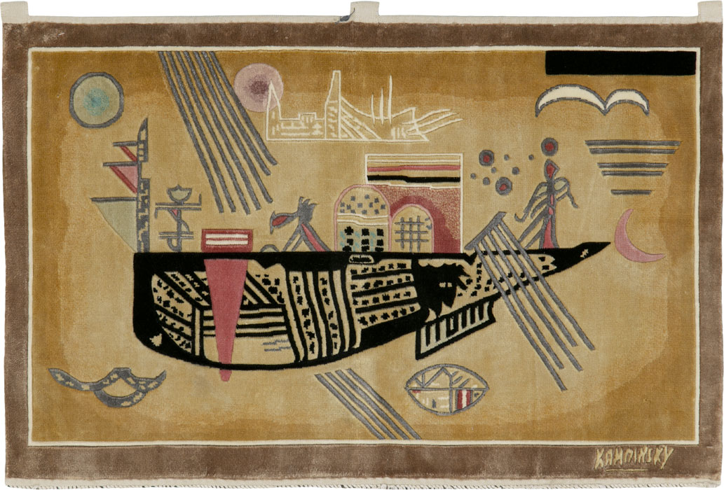 Modern Wall Hanging Rug after Wassily Kandinsky, No.25993 - Galerie Shabab