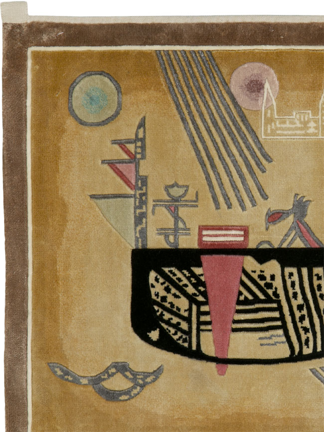 Modern Wall Hanging Rug after Wassily Kandinsky, No.25993 - Galerie Shabab