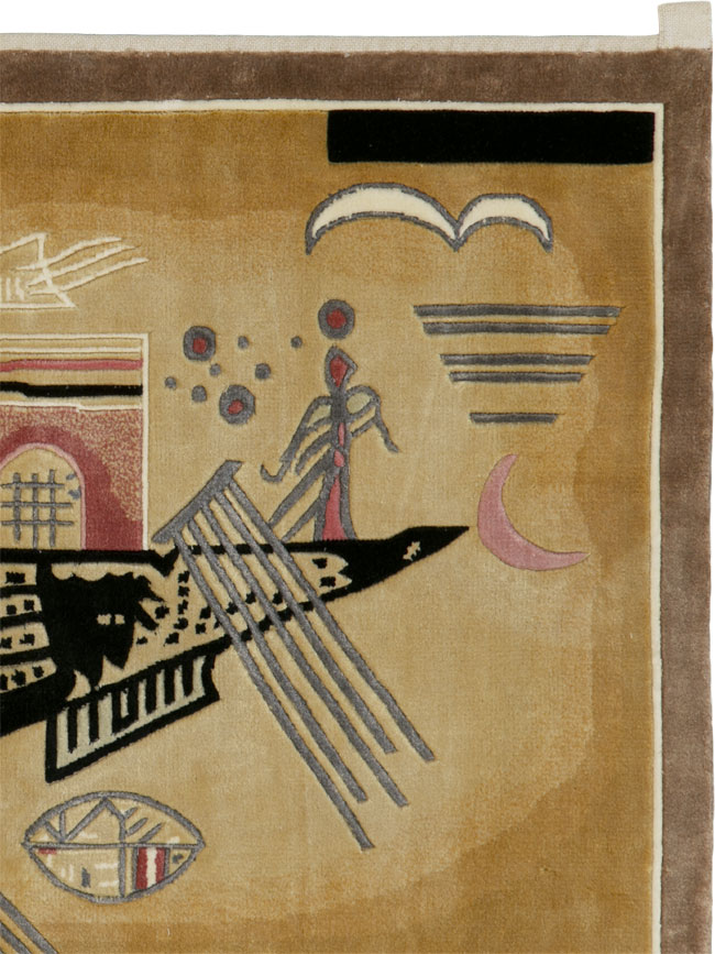 Modern Wall Hanging Rug after Wassily Kandinsky, No.25993 - Galerie Shabab