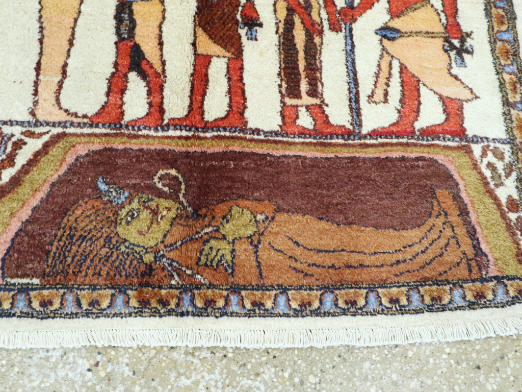 Vintage Egyptian Pictorial Rug, No.25998 - Galerie Shabab