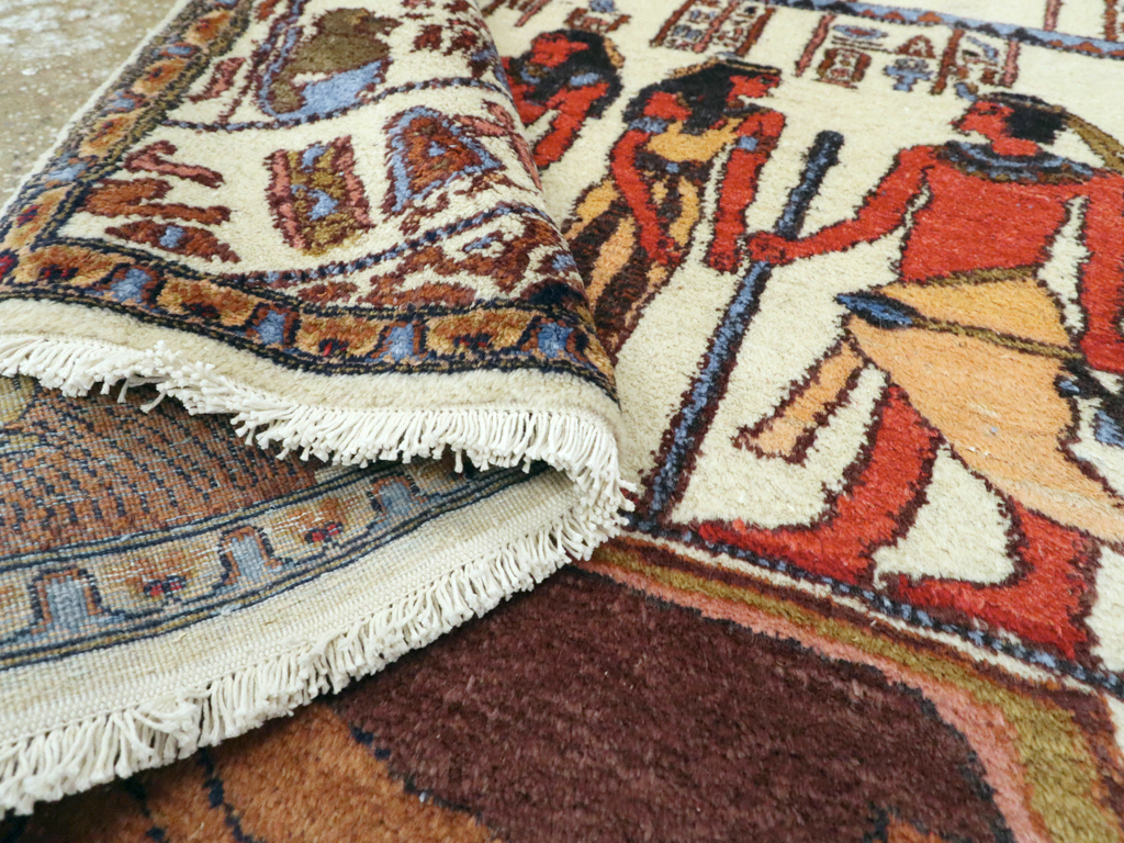 Vintage Egyptian Pictorial Rug, No.25998 - Galerie Shabab