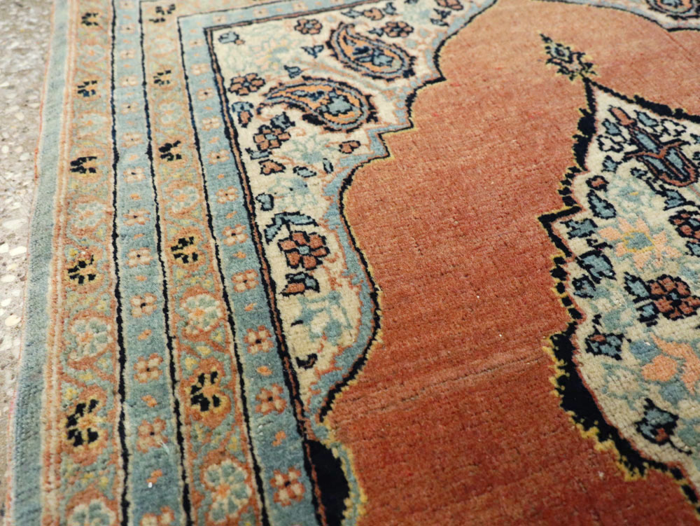 Antique Persian Tabriz Hagi Jalili Throw Rug, No.26019 - Galerie Shabab
