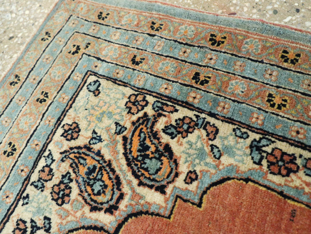 Antique Persian Tabriz Hagi Jalili Throw Rug, No.26019 - Galerie Shabab