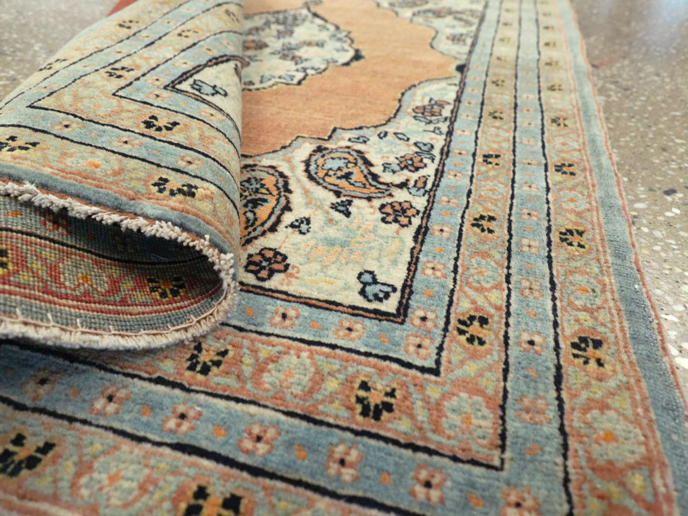 Antique Persian Tabriz Hagi Jalili Throw Rug, No.26019 - Galerie Shabab