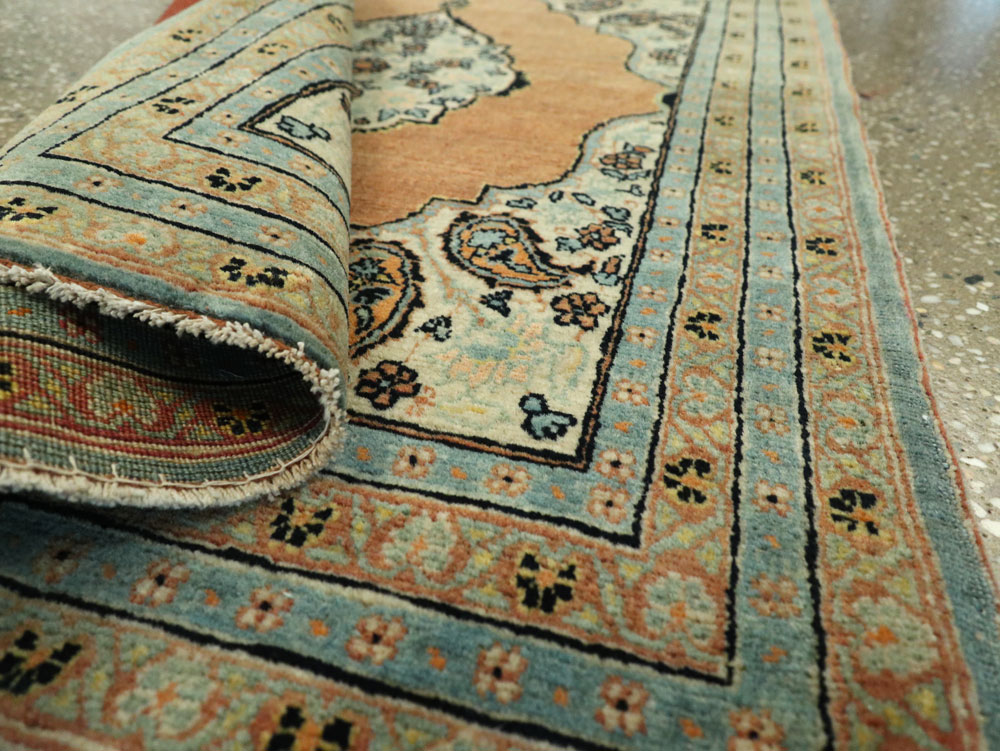 Antique Persian Tabriz Hagi Jalili Throw Rug, No.26019 - Galerie Shabab
