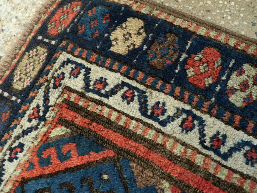 Antique Persian Jaff Kurd Square Throw Rug, No.26024 - Galerie Shabab