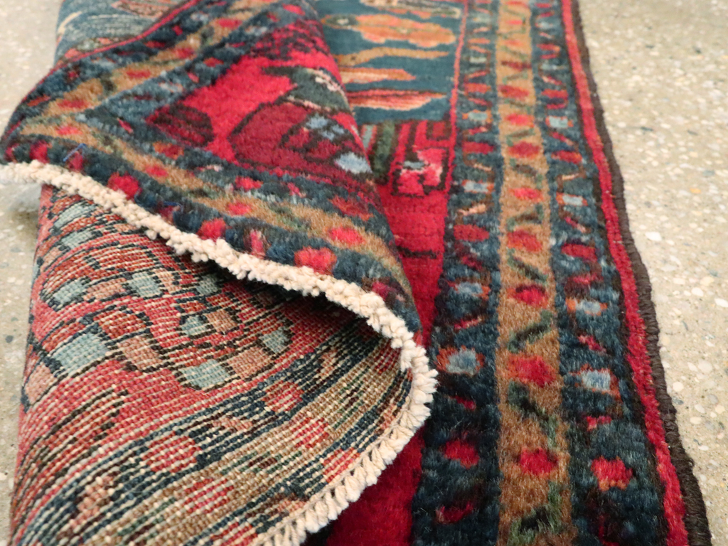 Vintage Persian Lilihan Pictorial Rug, No.26029 - Galerie Shabab