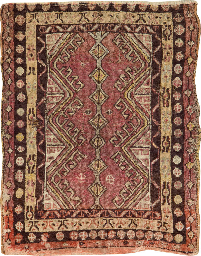 Vintage Turkish Anatolian Throw Rug, No.26037 - Galerie Shabab