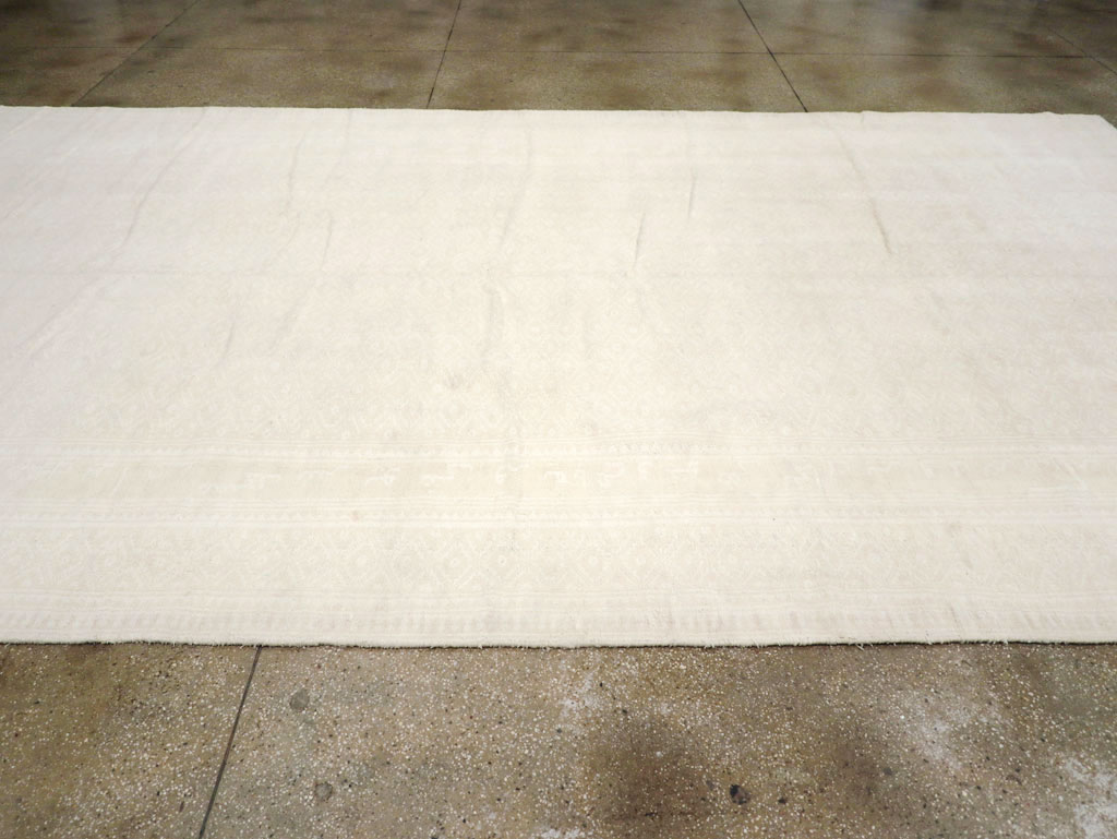 Vintage Persian Cotton Flatweave Kilim Long and Narrow Carpet, No.26041 - Galerie Shabab