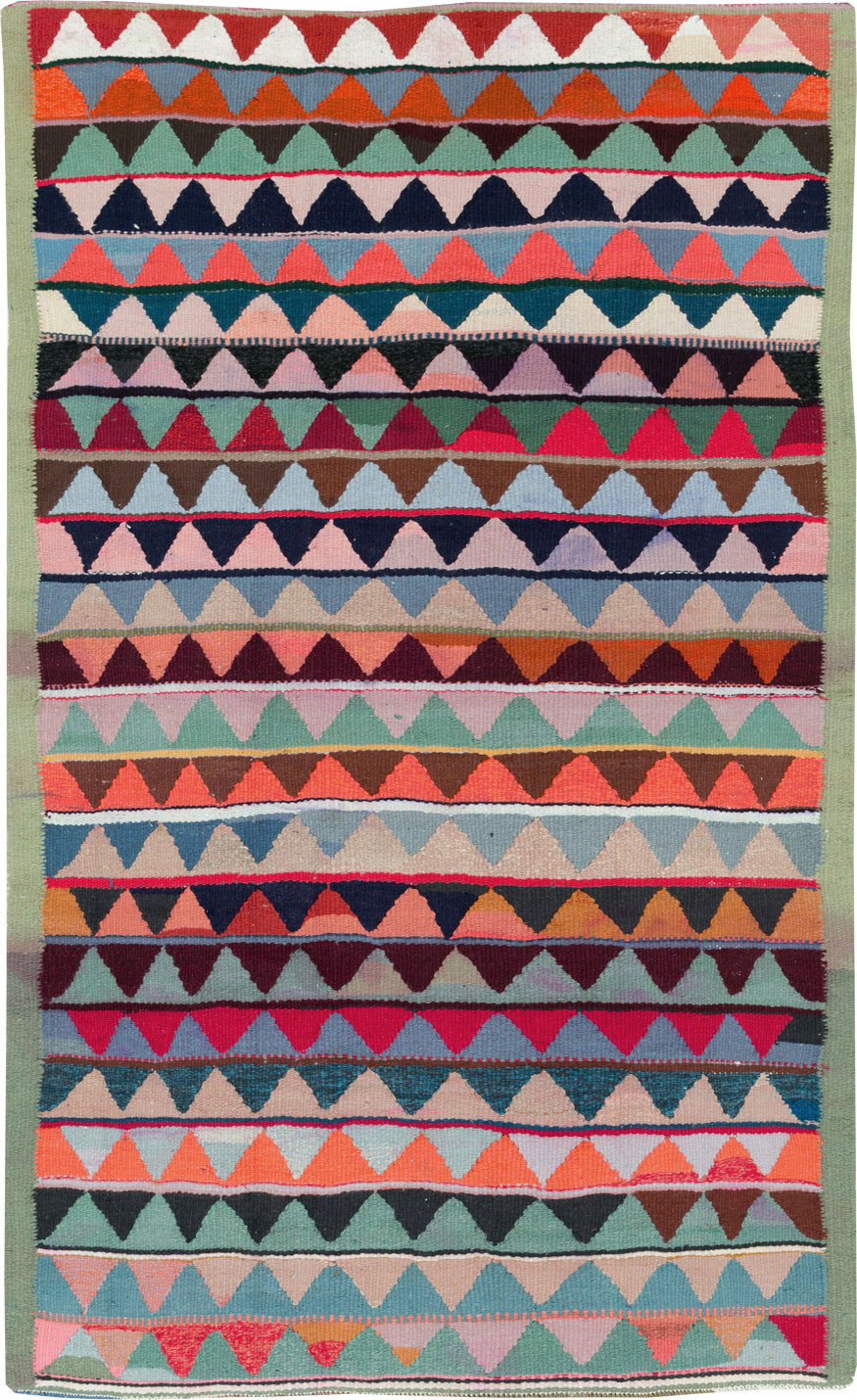 Vintage Persian Flatweave Accent Rug, No.26079 - Galerie Shabab