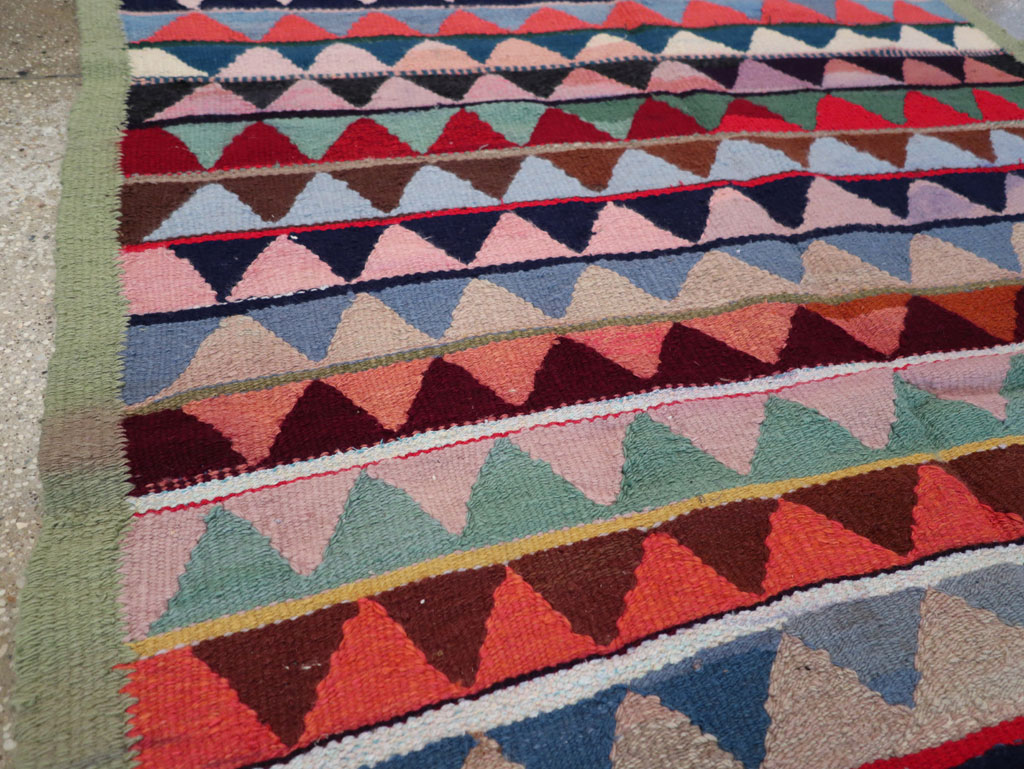 Vintage Persian Flatweave Accent Rug, No.26079 - Galerie Shabab