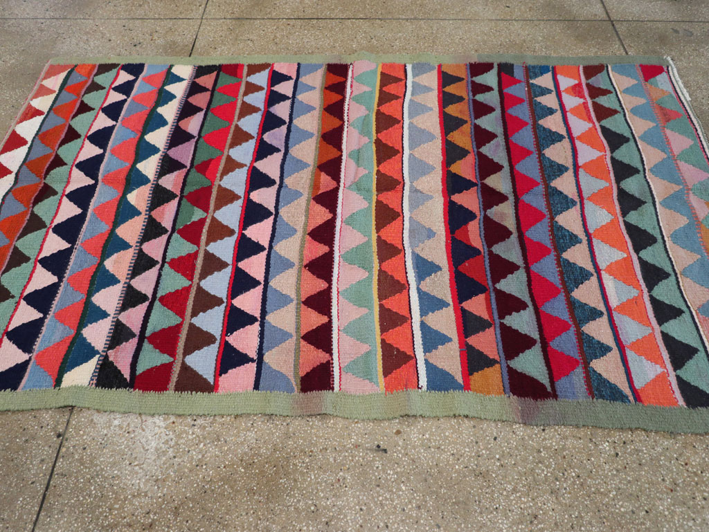 Vintage Persian Flatweave Accent Rug, No.26079 - Galerie Shabab