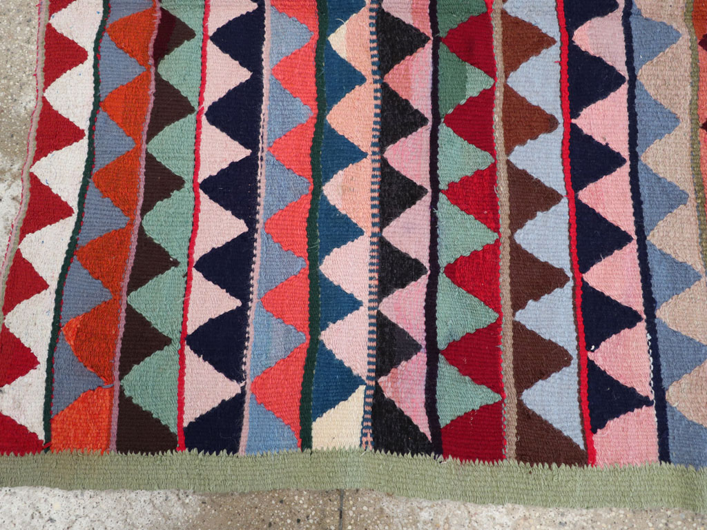 Vintage Persian Flatweave Accent Rug, No.26079 - Galerie Shabab