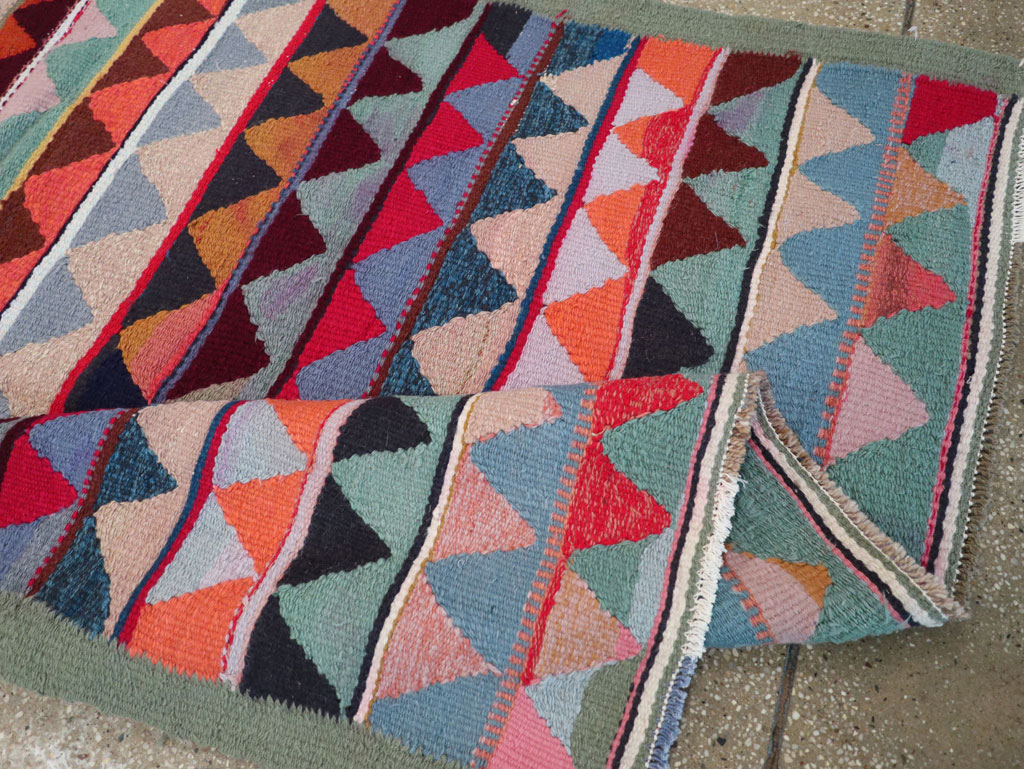 Vintage Persian Flatweave Accent Rug, No.26079 - Galerie Shabab