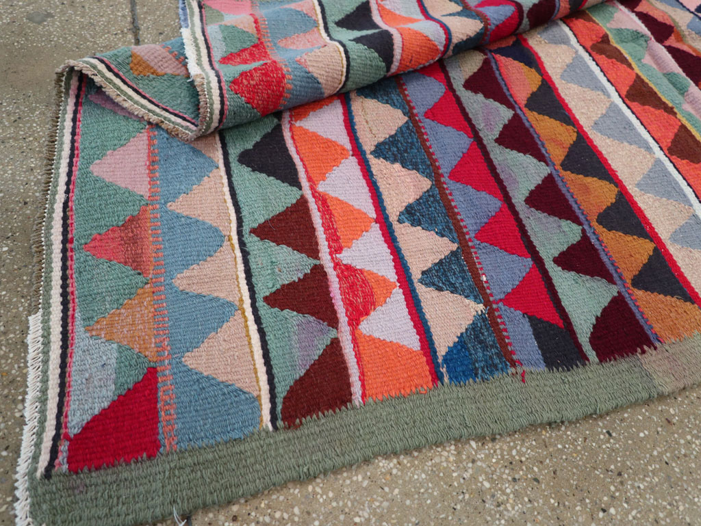 Vintage Persian Flatweave Accent Rug, No.26079 - Galerie Shabab