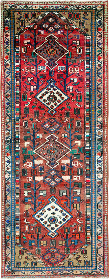 Vintage Persian Hamadan Rug, No.26140 - Galerie Shabab