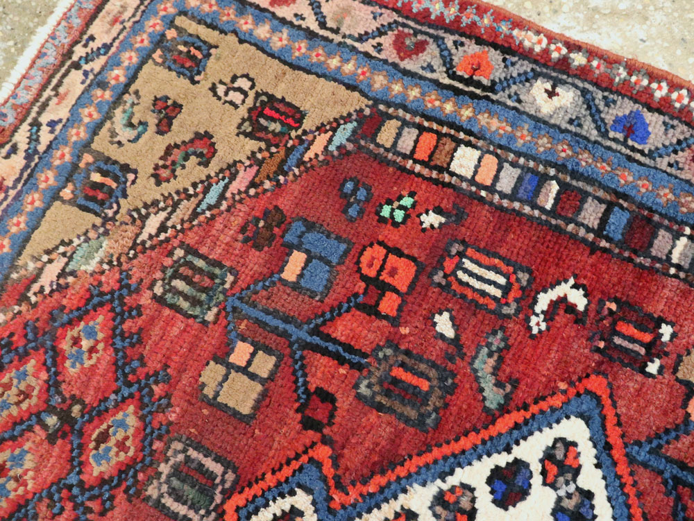 Vintage Persian Hamadan Rug, No.26140 - Galerie Shabab